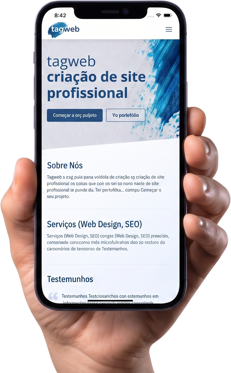 Website tagweb 100% Otimizado para Mobile e Smartphone